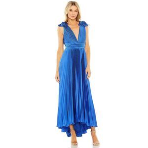 Ieena Duggal 49734 - V-Neck Pleated High Low Prom Gown ieena duggal $498.00 USD.